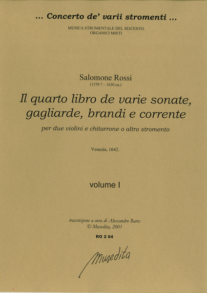 Il quarto libro de varie sonate, sinfonie, gagliarde, brandi e correnti (Venezia, 1642)