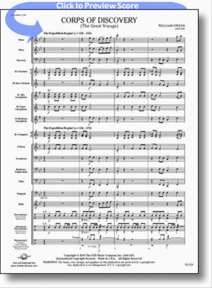 Corps of Discovery Corps of Discovery Concert Band scores gallery preview page 1