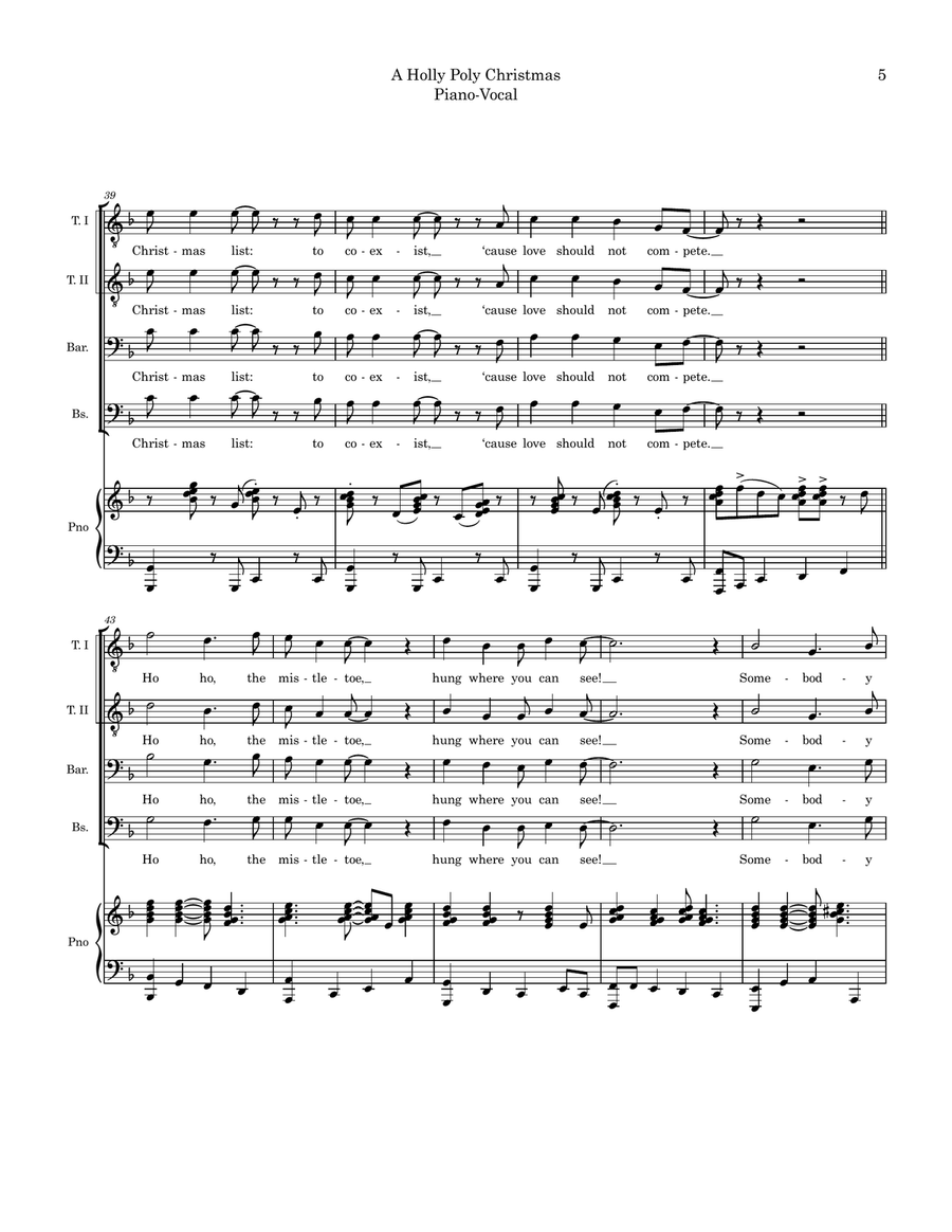 A Holly Jolly Christmas TTBB scores gallery preview page 5
