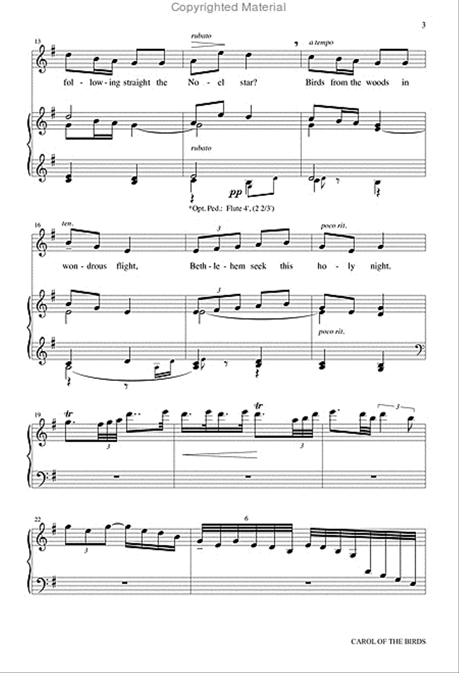 Carol of the Birds 3-Part scores gallery preview page 4
