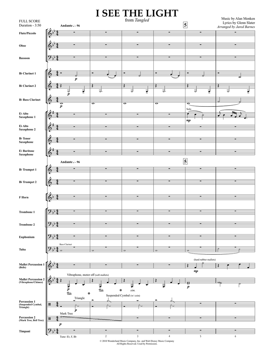 I See The Light Concert Band scores gallery preview page 3