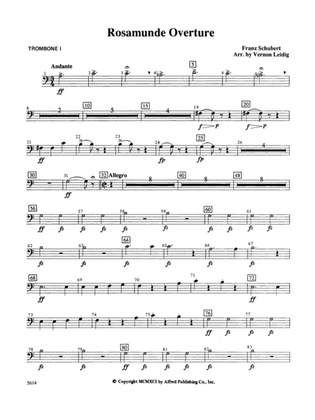 Book cover for Rosamunde Overture, Opus 26: 1st Trombone