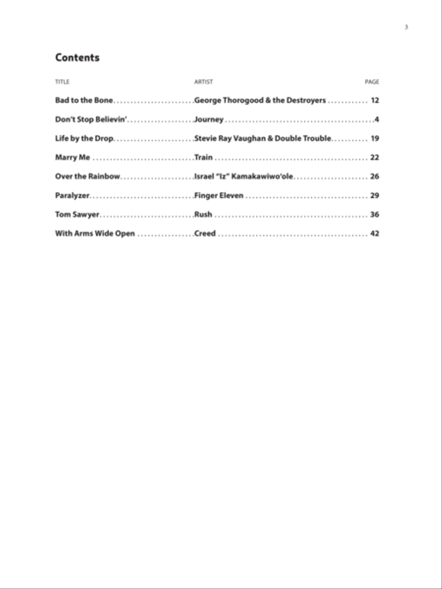 Rock & Pop Classics Guitar Play-Along Electric Guitar scores gallery preview page 4