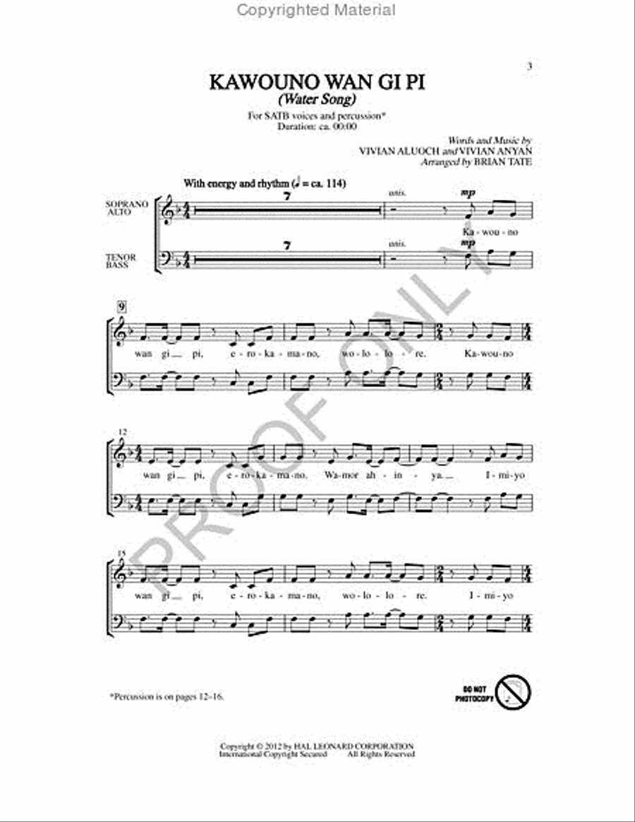 Kawouno Wan Gi Pi 4-Part scores gallery preview page 3