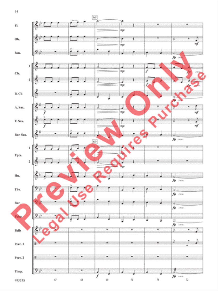 Hanukkah Dances Concert Band scores gallery preview page 15