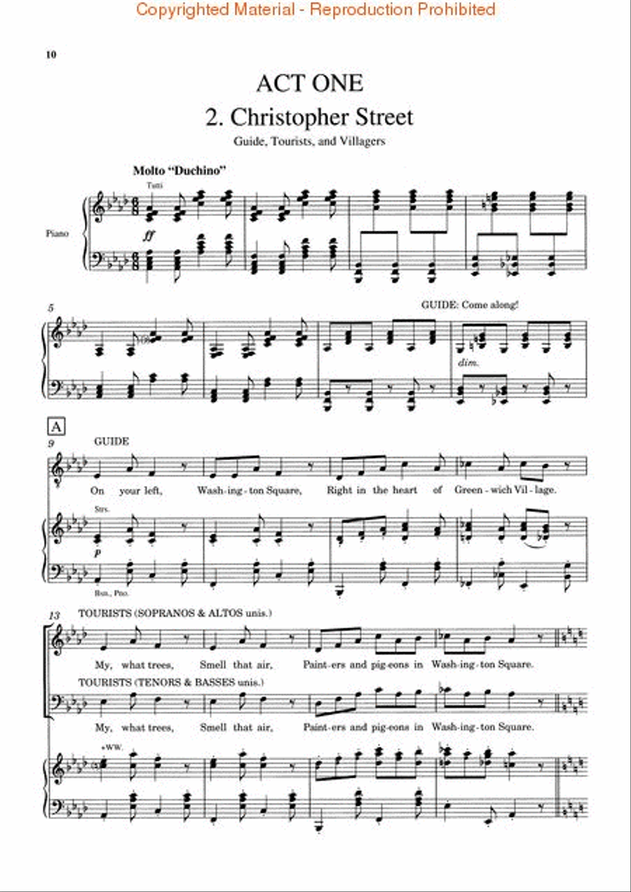 Wonderful Town Piano, Vocal scores gallery preview page 3