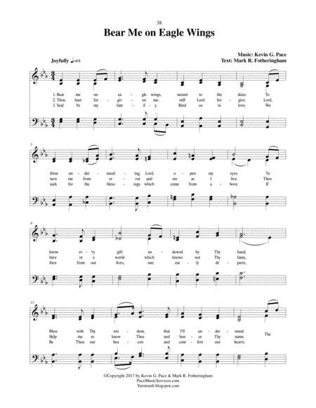 Bear Me on Eagle Wings - an original hymn for SATB voices image number null