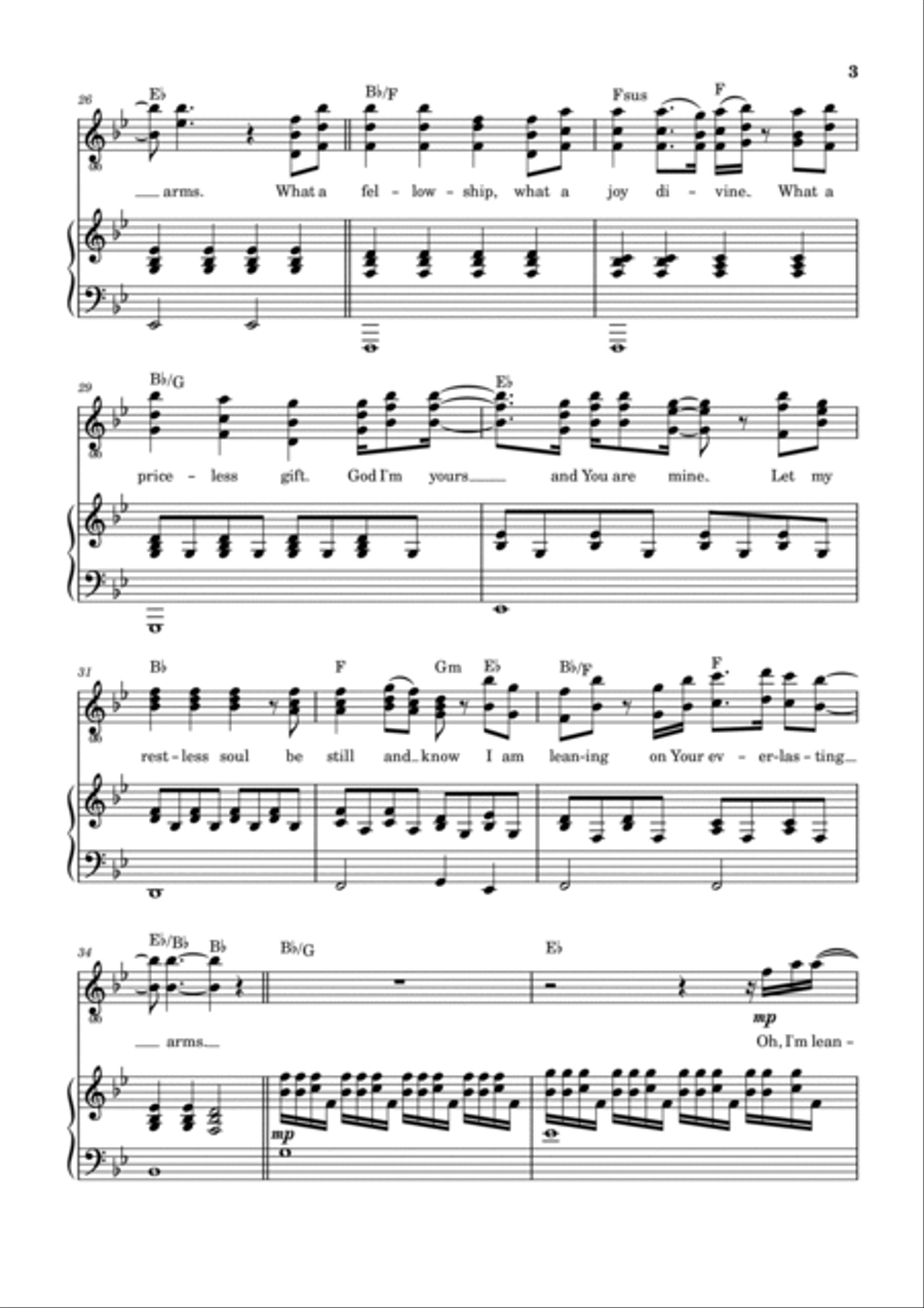 Leaning Piano, Vocal, Guitar scores gallery preview page 4