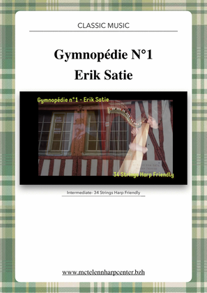 Book cover for Gymnopédie n°1 - Erik Satie - intermediate & 34 String Harp | McTelenn Harp Center