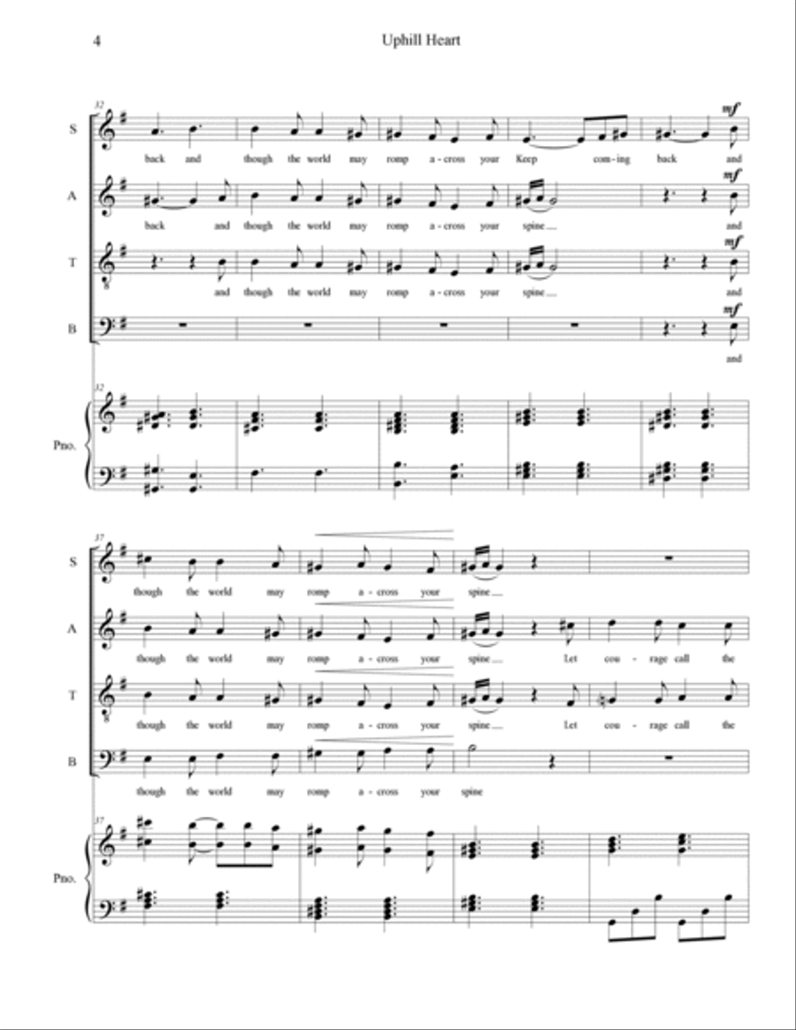 Uphill Heart - Score Only A Cappella scores gallery preview page 4