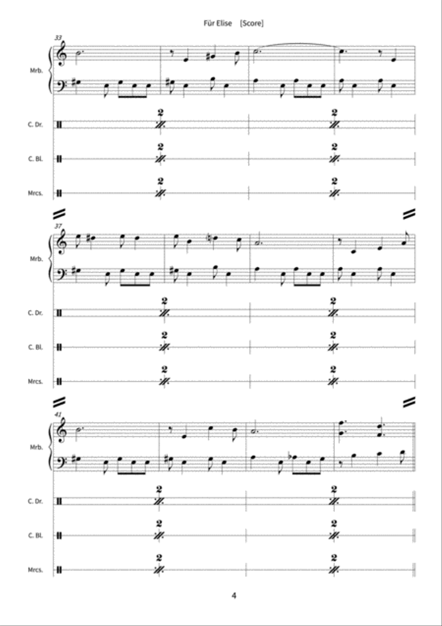 Für Elise Orchestra scores gallery preview page 6