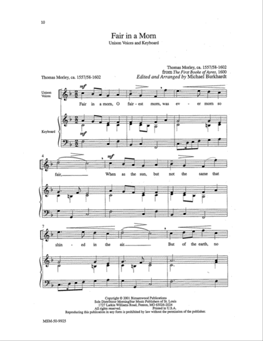 Three Elizabethan Ayres Three Elizabethan Ayres Unison Choir scores gallery preview page 4