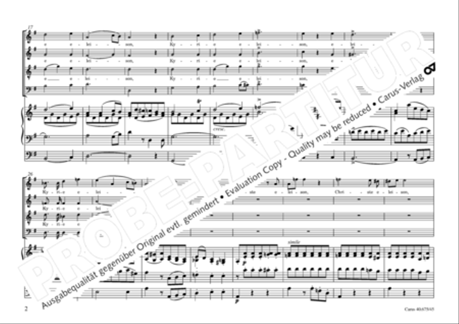 Mass in G Major 4-Part scores gallery preview page 5