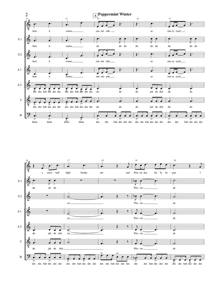 Peppermint Winter 4-Part scores gallery preview page 2