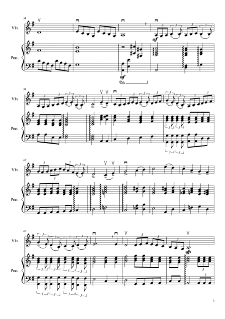 Violin Sonata No. 1 Violin Solo scores gallery preview page 3