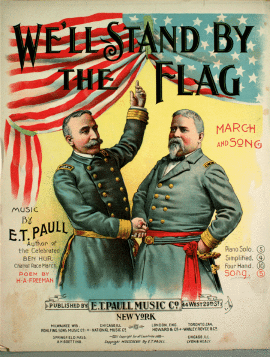 We'll Stand By the Flag. March and Song Voice scores gallery preview page 1