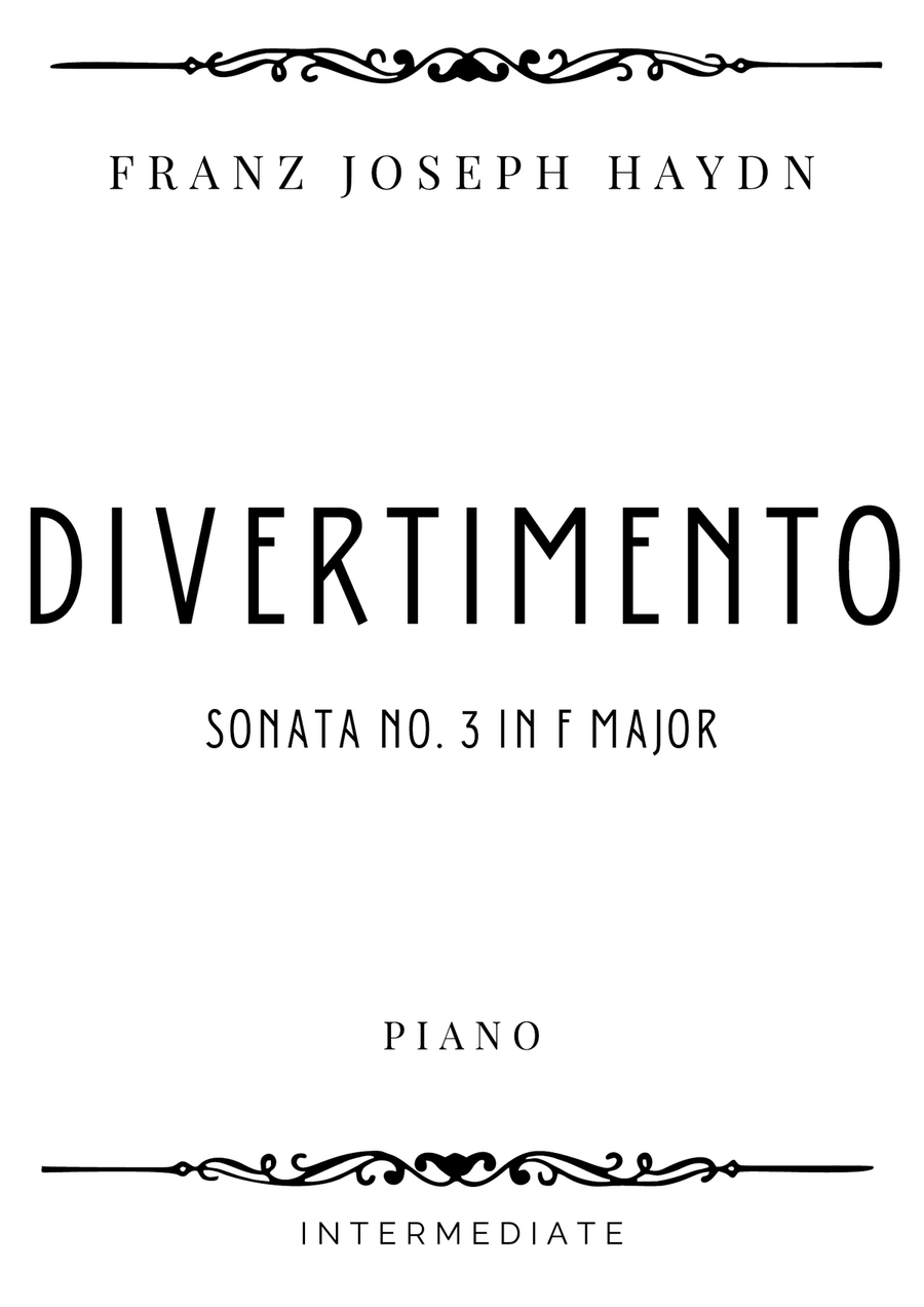 Haydn - Divertimento (Sonata no. 3) in F Major - Intermediate Piano Method scores gallery preview page 1