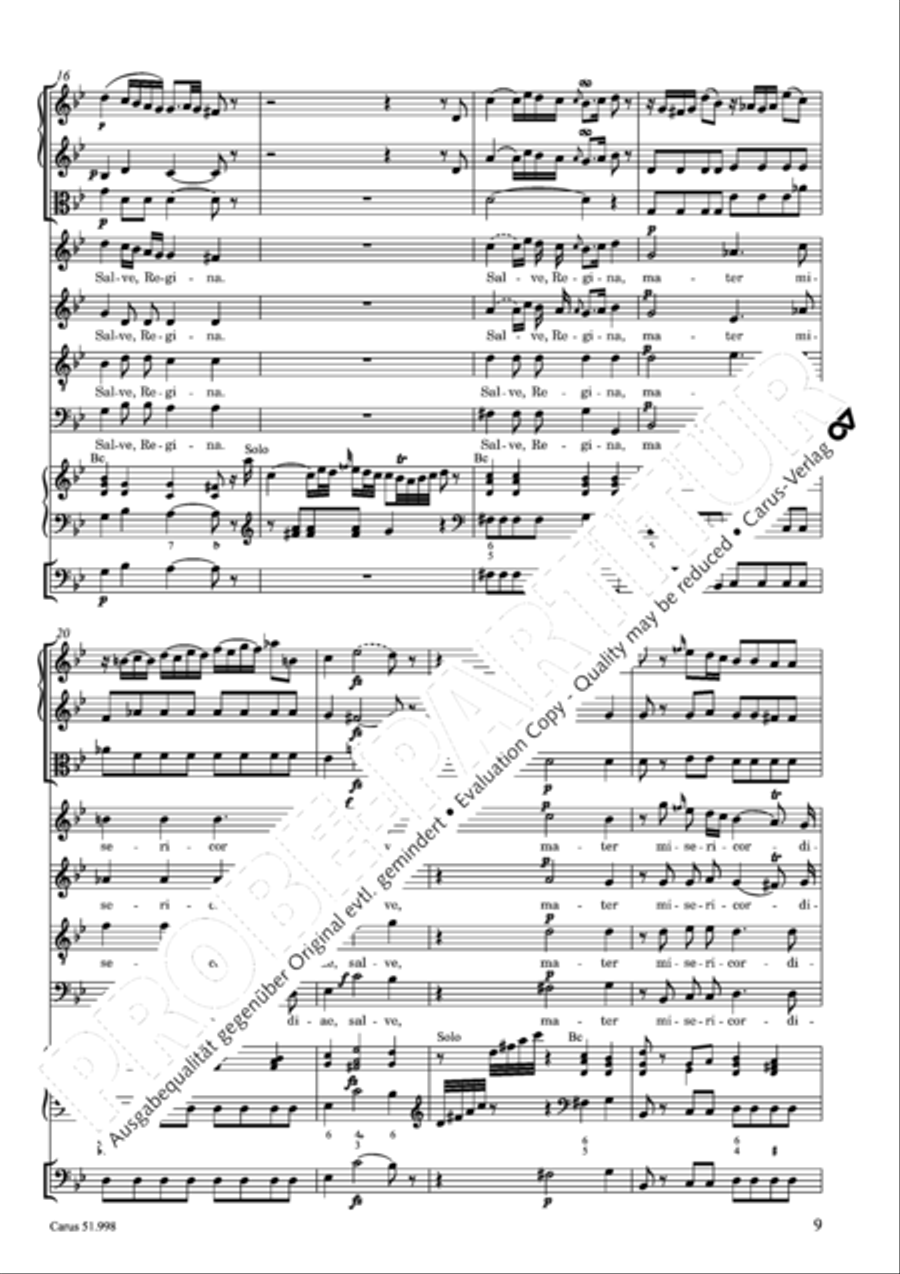 Salve Regina in g Salve Regina in g 4-Part scores gallery preview page 10