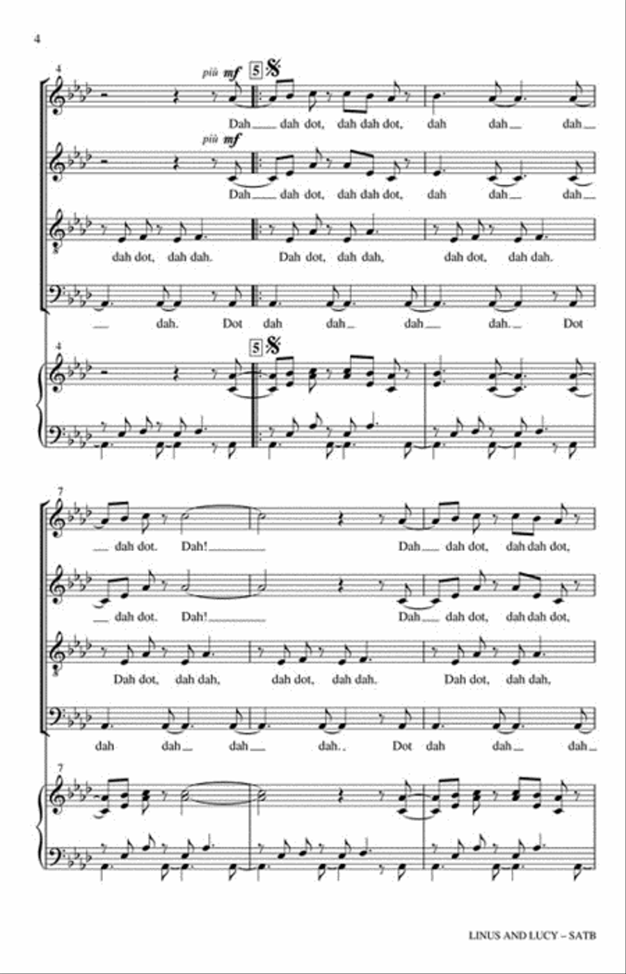 Linus and Lucy Linus and Lucy 4-Part scores gallery preview page 2