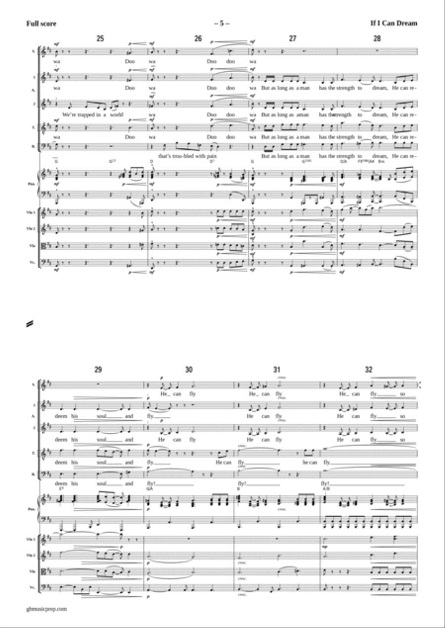 If I Can Dream If I Can Dream Large Ensemble scores gallery preview page 5