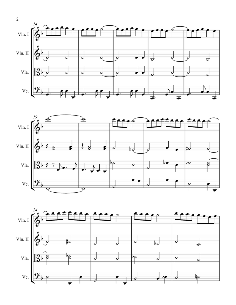 Strangers In The Night String Quartet scores gallery preview page 2