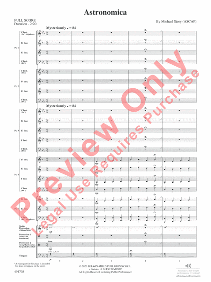 Astronomica Concert Band scores gallery preview page 4