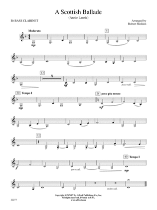 A Scottish Ballade: B-flat Bass Clarinet