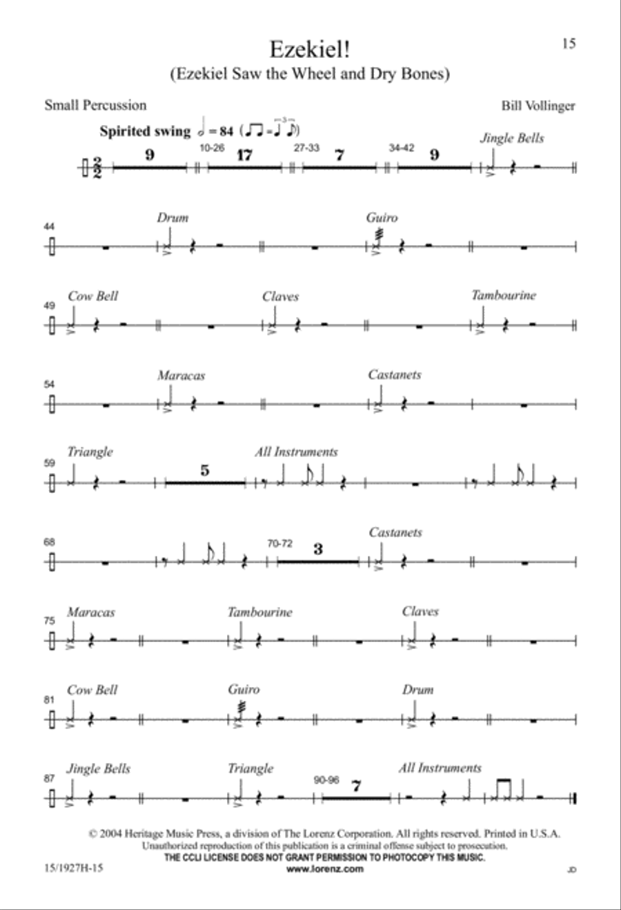 Ezekiel! 2-Part scores gallery preview page 14