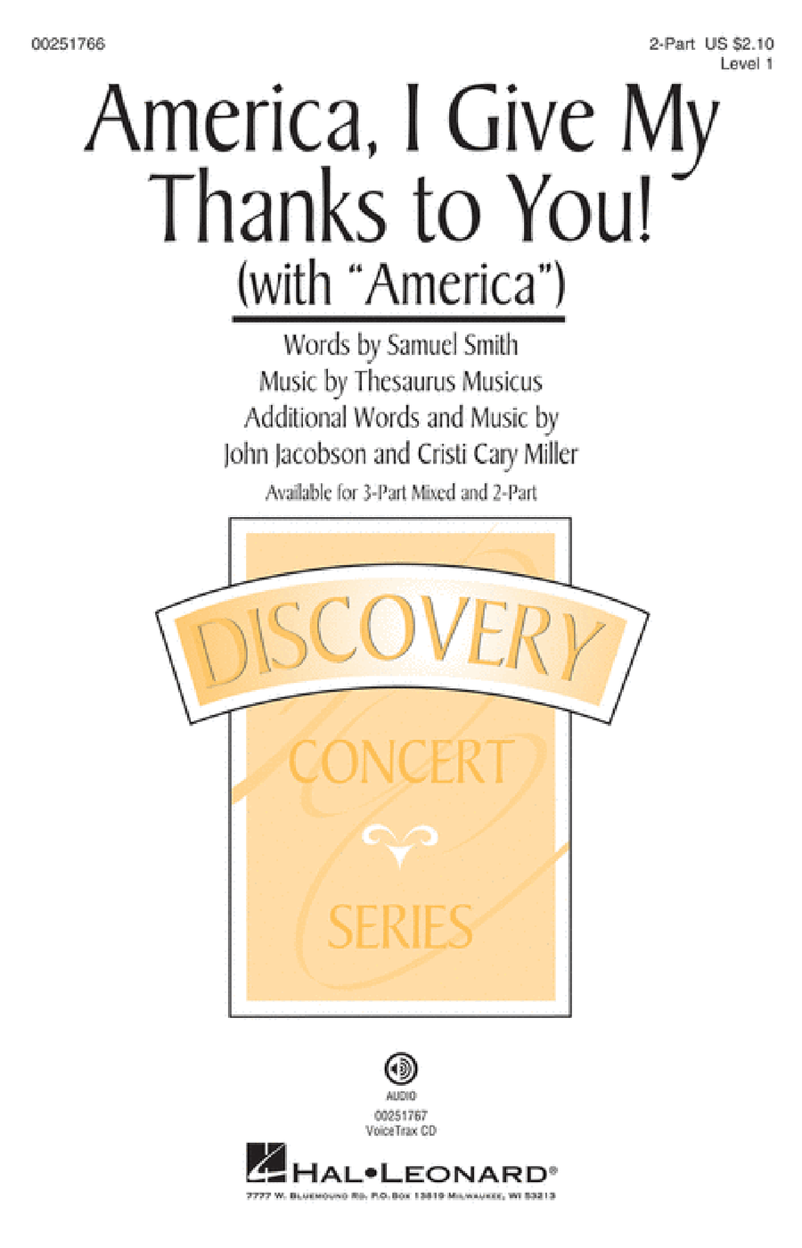 America, I Give My Thanks to You! 2-Part scores gallery preview page 1