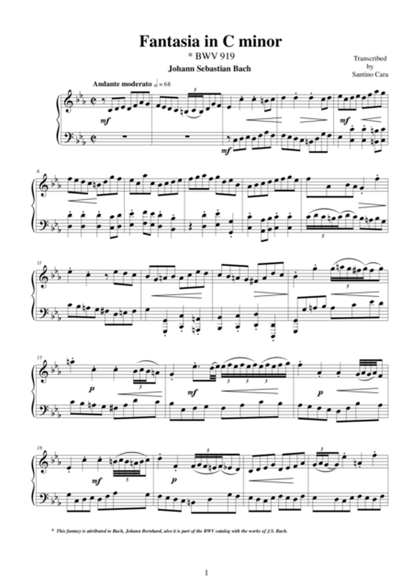Fantasia in C minor BWV 919 image number null