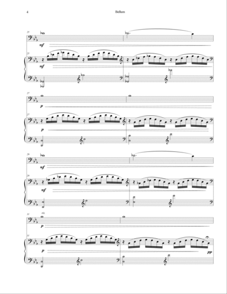 Bellum for Piano and Cello String Duet scores gallery preview page 5
