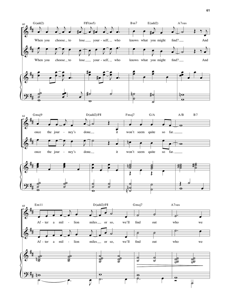A Million Miles Away (from Aladdin: The Broadway Musical) Voice scores gallery preview page 5