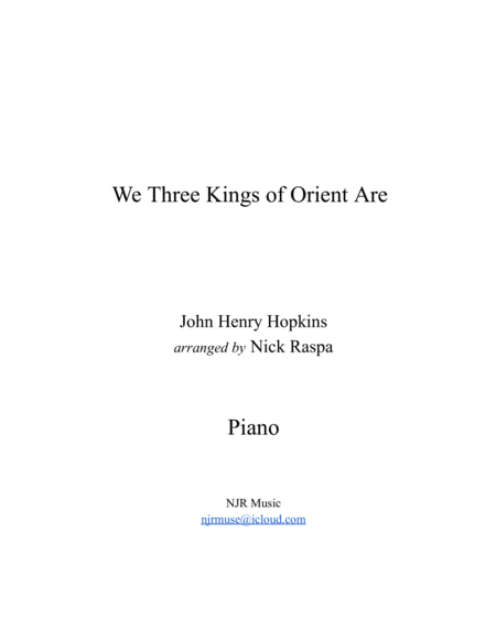 We Three Kings of Orient Are (Intermediate swing piano) image number null