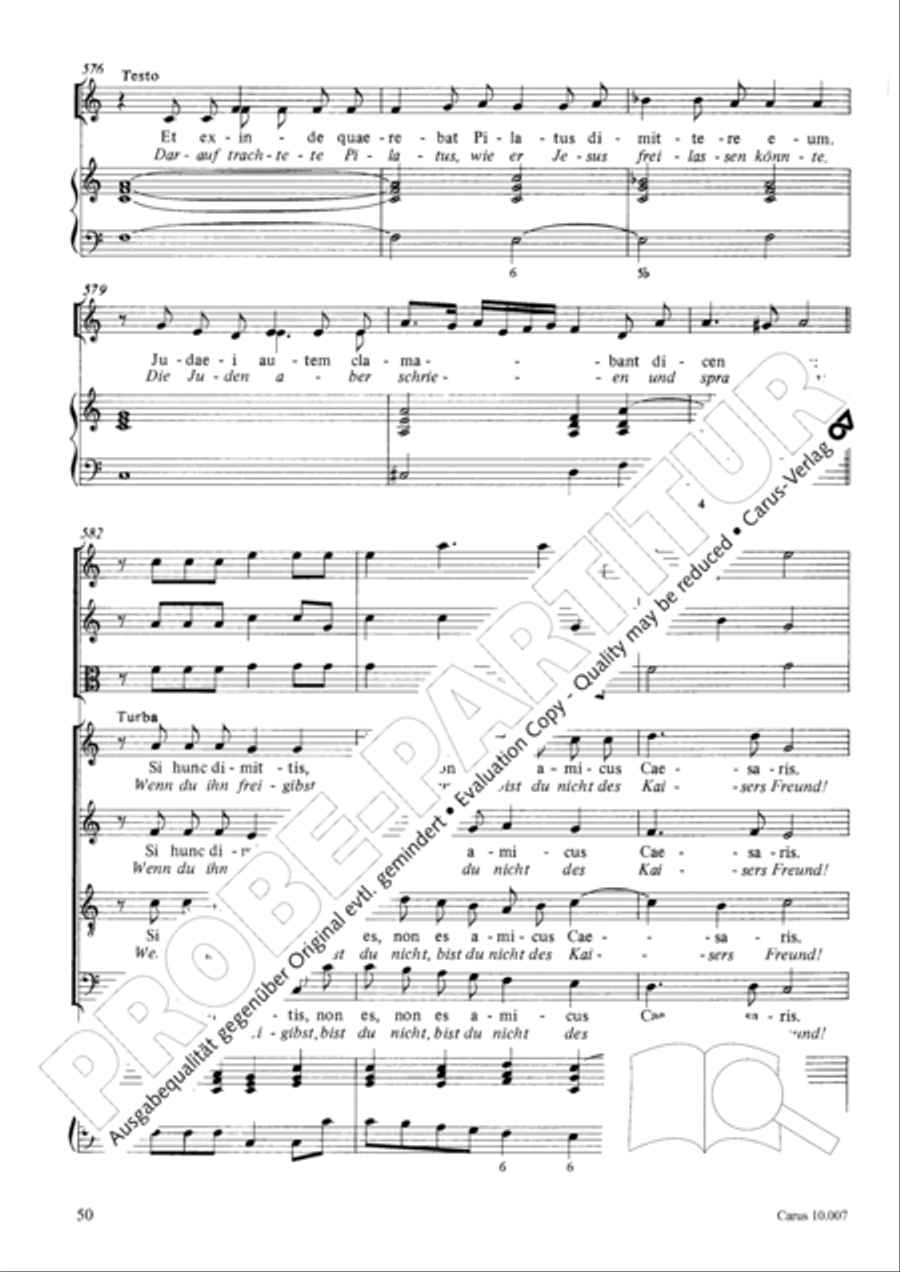 St. John Passion (Johannes-Passion) TB scores gallery preview page 51