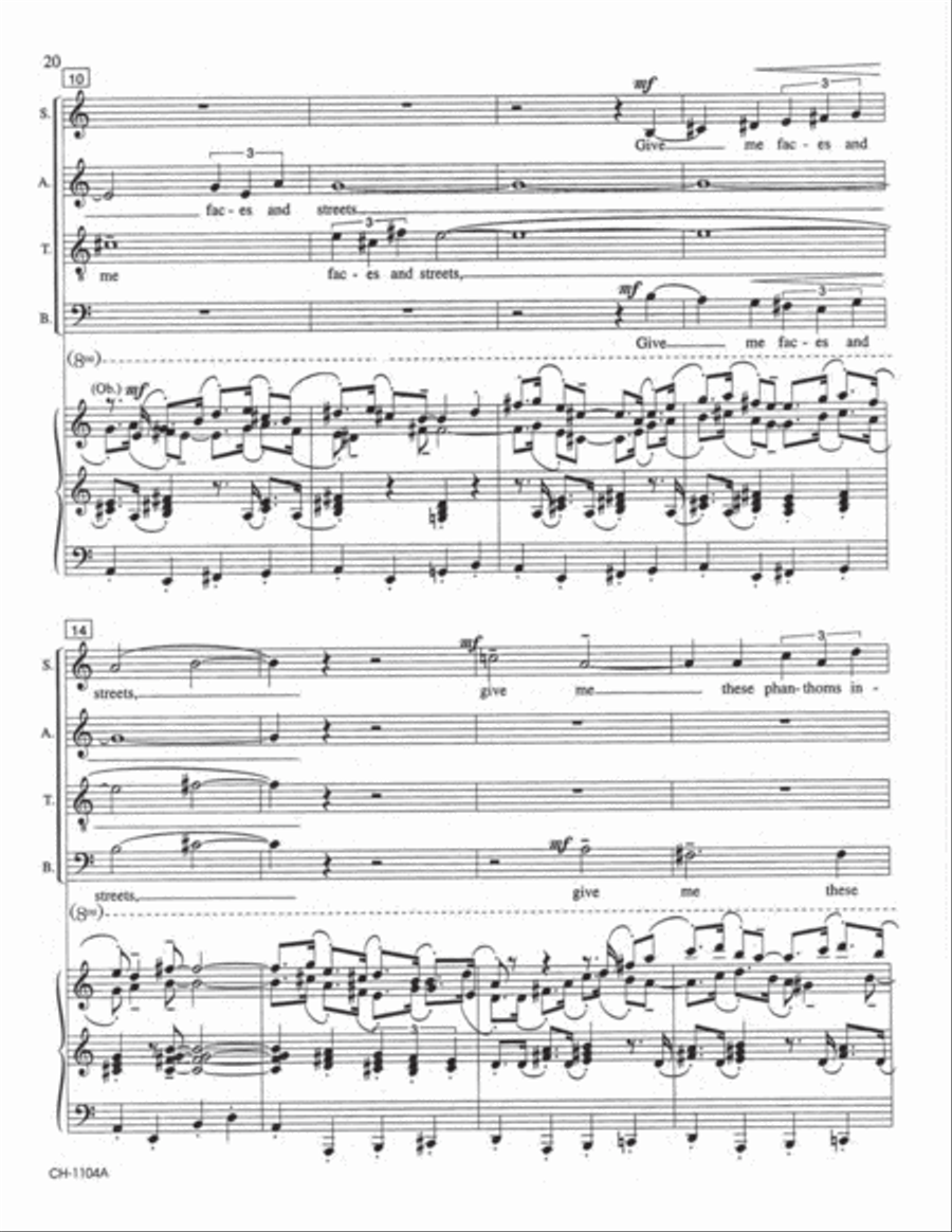 Two Whitman Songs 4-Part scores gallery preview page 10