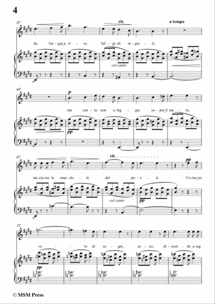 Tosti-Arcano! In E Major,for voice and piano Voice Solo scores gallery preview page 6