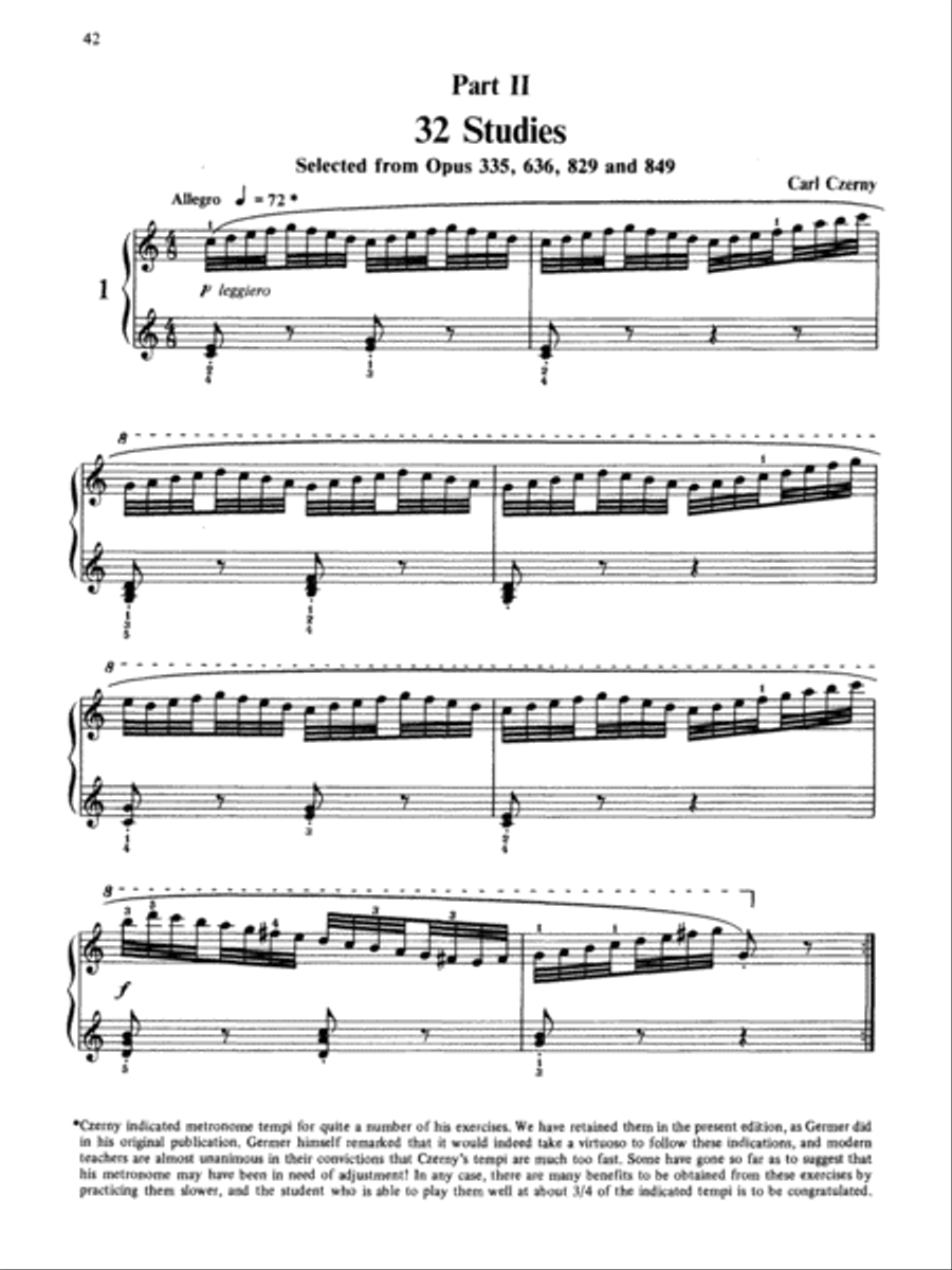 Czerny -- Selected Piano Studies, Volume 1 Piano Method scores gallery preview page 3