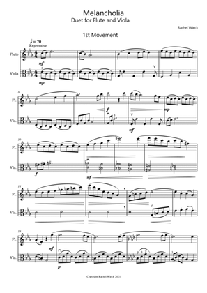 Melancholia for Flute and Viola