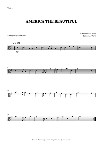 America The Beautiful - Viola Solo image number null