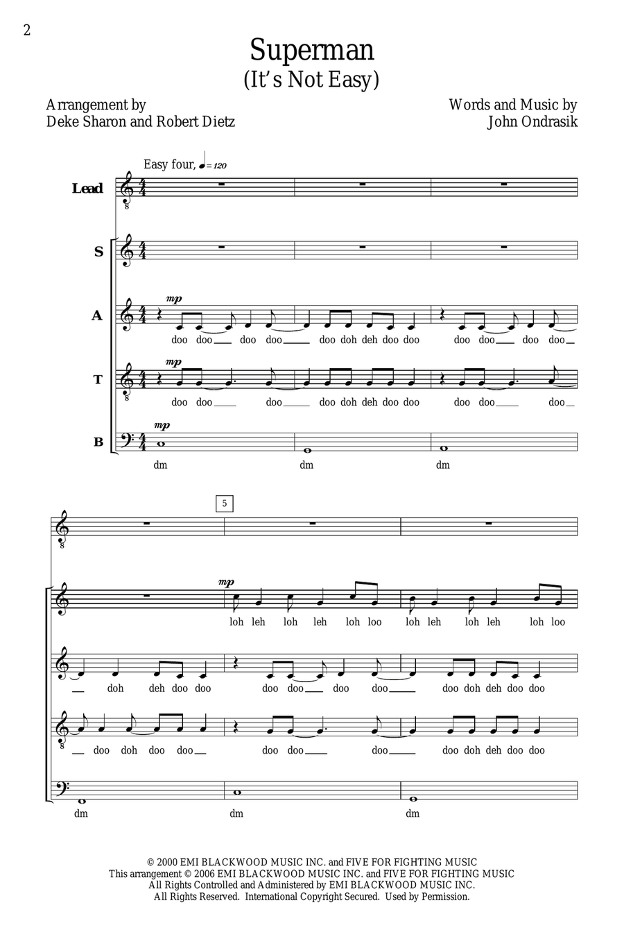 Superman (It's Not Easy) 4-Part scores gallery preview page 1