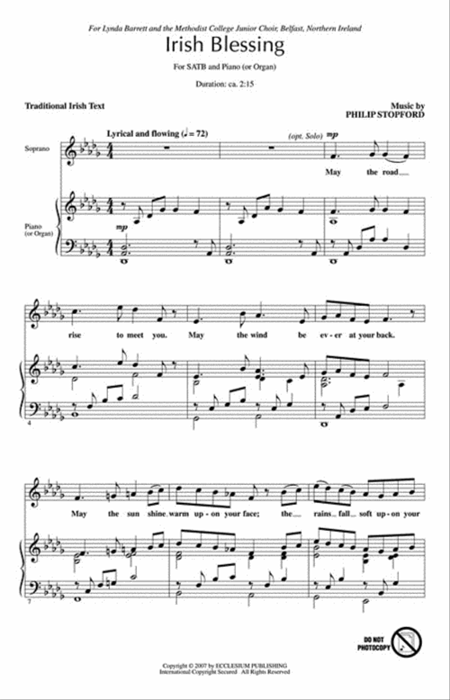 Irish Blessing 4-Part scores gallery preview page 2