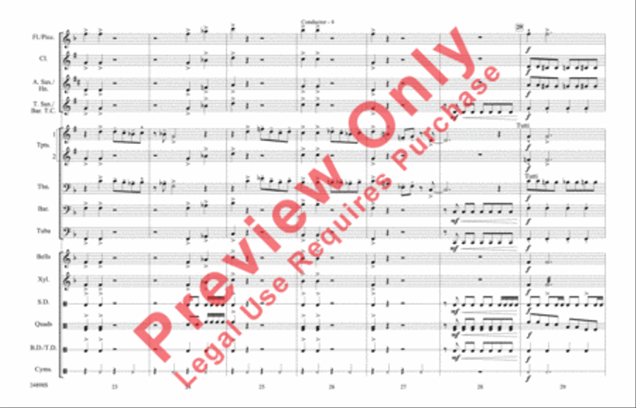 Batman Theme (from the TV Series) Marching Band scores gallery preview page 5