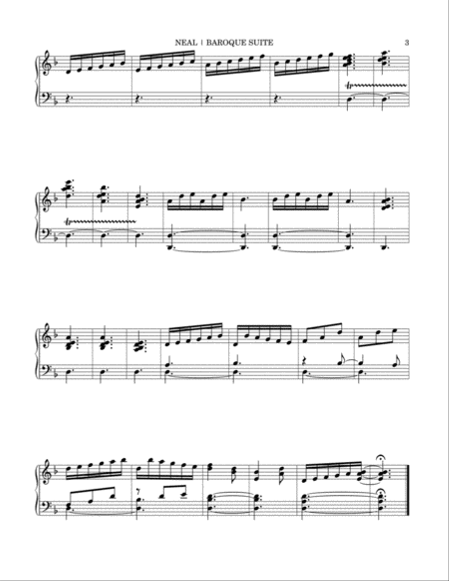 Baroque Suite Piano Solo scores gallery preview page 5