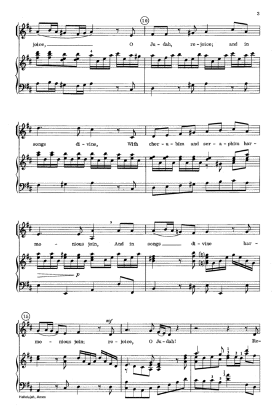 Hallelujah Amen 4-Part scores gallery preview page 3