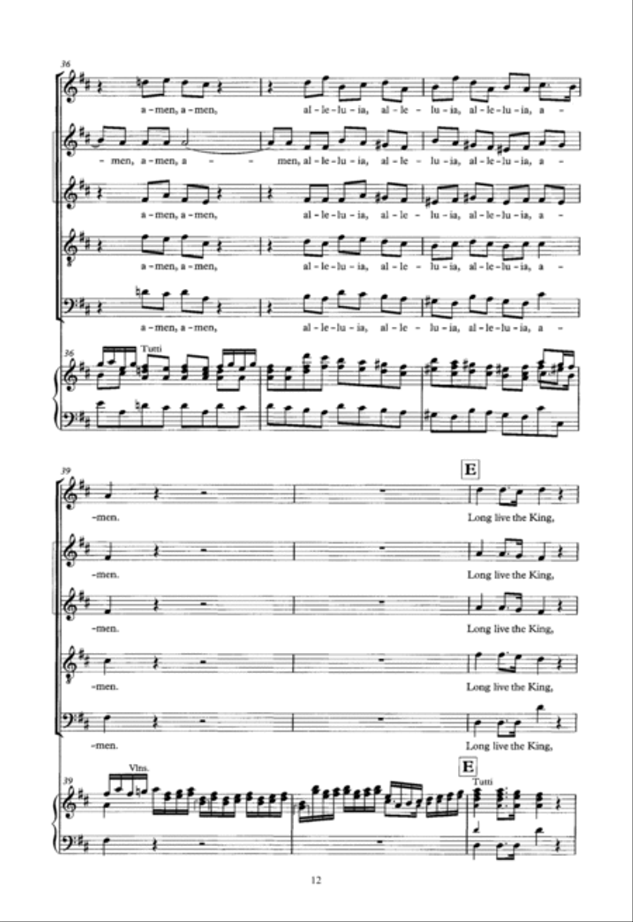 Zadok The Priest (arr. Donald Burrows) Choir scores gallery preview page 12