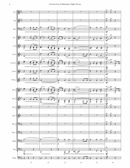 Nocturne - from A Midsummer Night's Dream - (Score & Parts) image number null