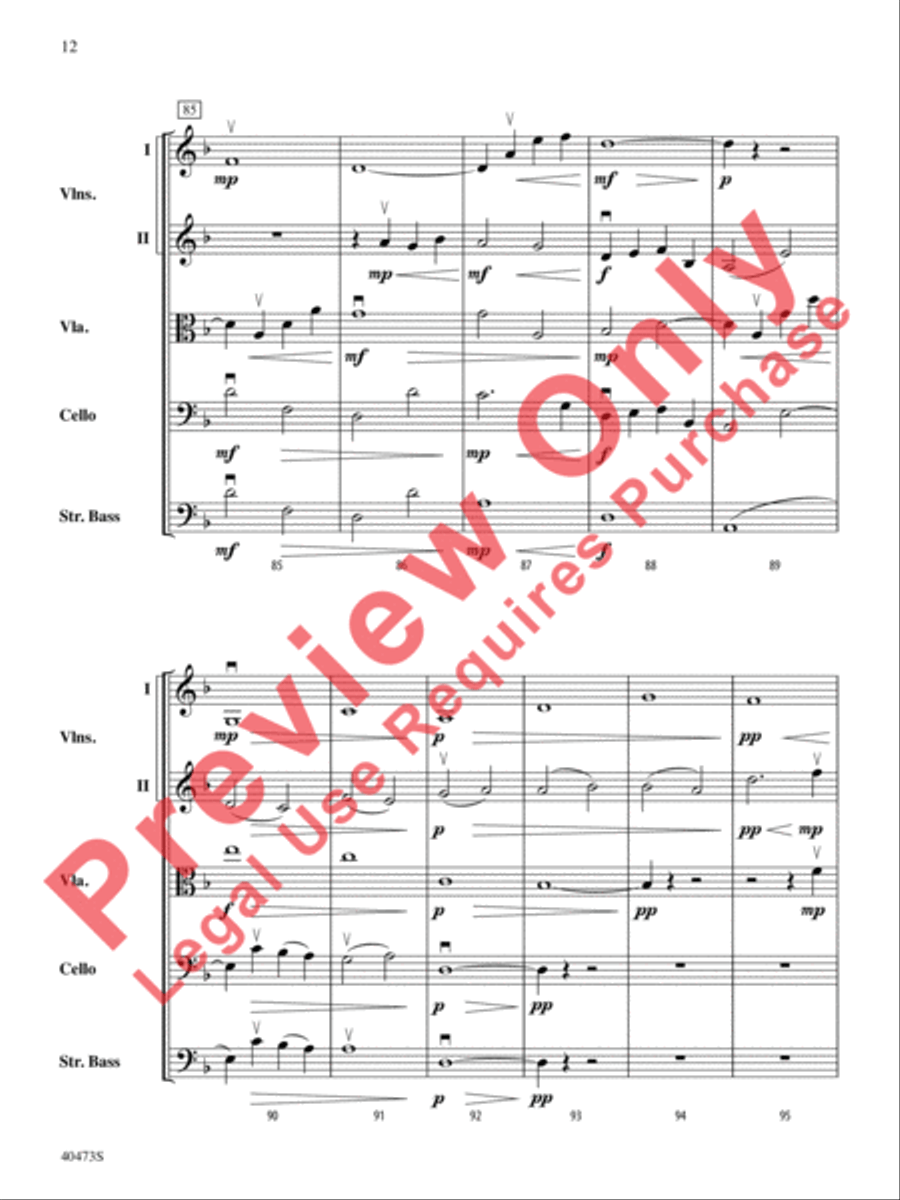 Across the Wind String Orchestra scores gallery preview page 13
