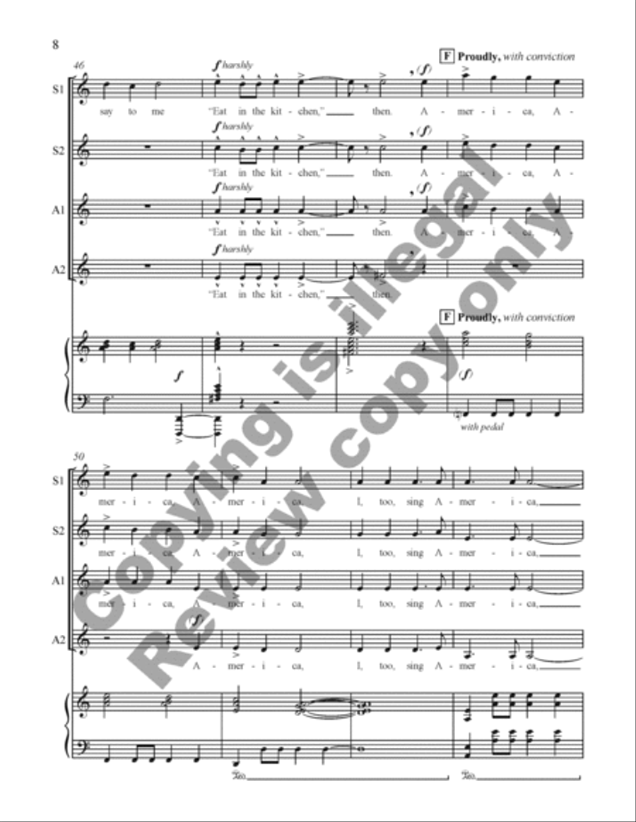 I, Too, Sing America Children's Choir scores gallery preview page 7