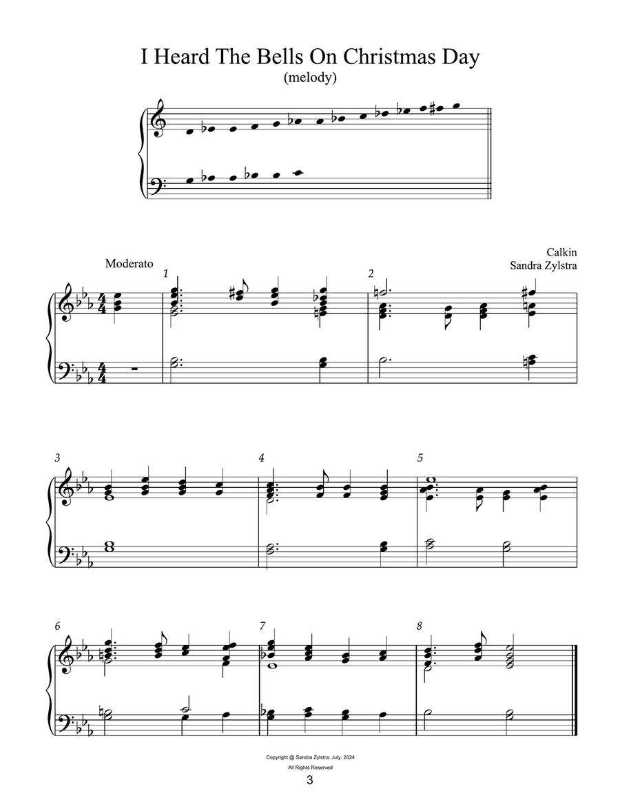 Easy Handbell Hymns -Christmas, Book 1 (2 octave handbells) 2-Octaves scores gallery preview page 6