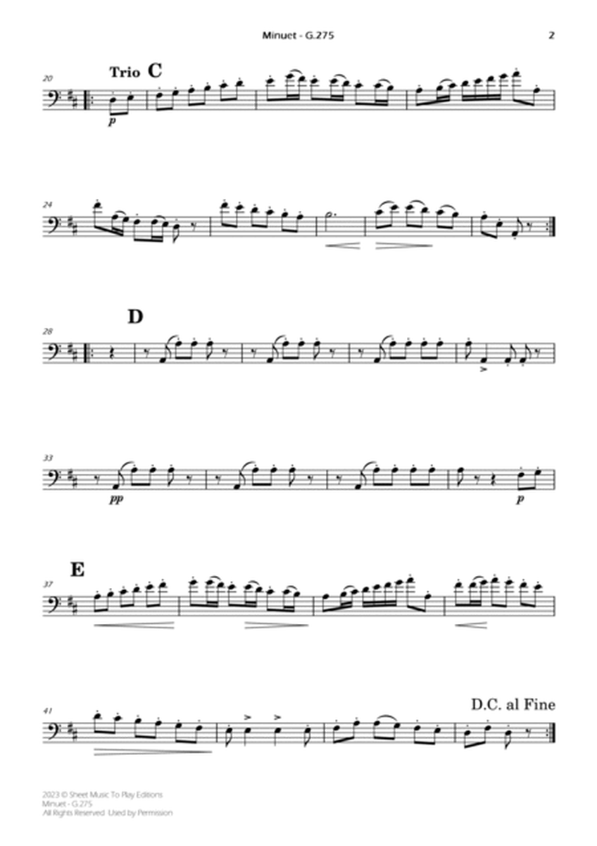 Minuet Op.11 No.5 - Cello and Piano (Individual Parts) image number null